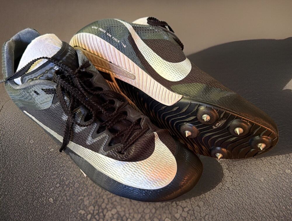 Nike Track Zoom Rival Low Black Metallic Silver DC8753-001 Men’s Size 7.5
